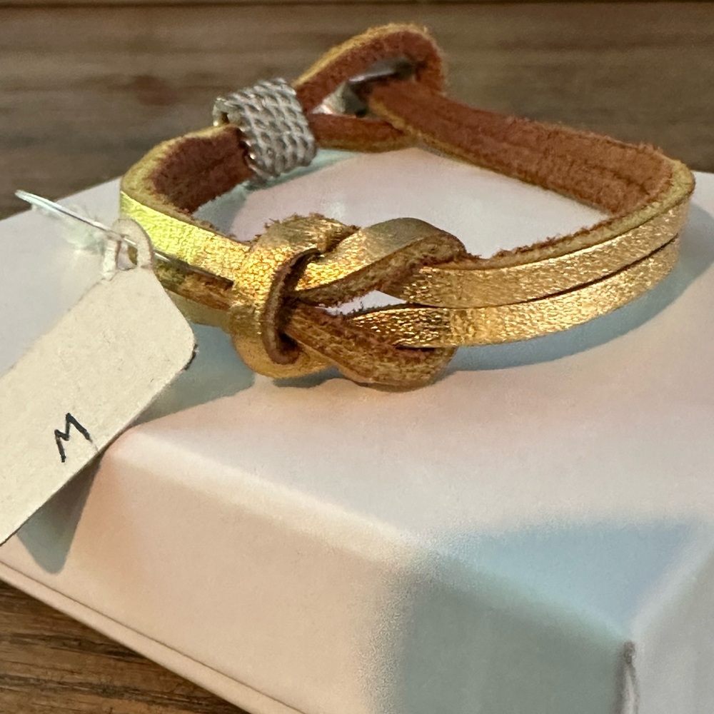 Leather Bracelet with Boat Cleat Clasp